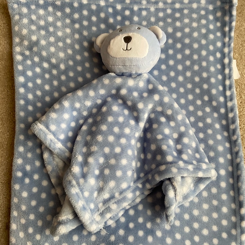 Baby blanket and teddy set